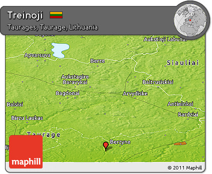 Physical Panoramic Map of Treinoji