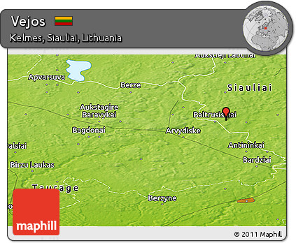 Physical Panoramic Map of Vejos