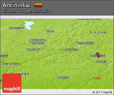 Physical Panoramic Map of Antininkai
