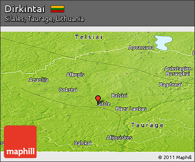 Physical Panoramic Map of Dirkintai