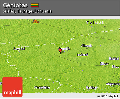 Physical Panoramic Map of Gėniotas