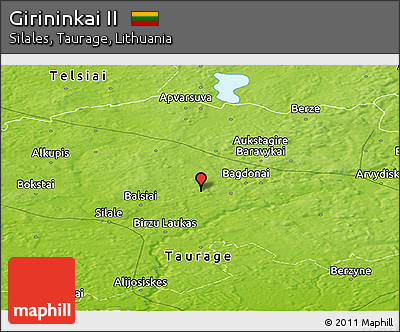 Physical Panoramic Map of Girininkai II