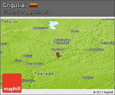 Physical Panoramic Map of Griguliai