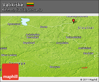Physical Panoramic Map of Valikiškė