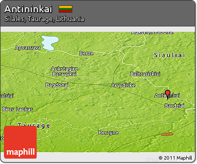 Physical Panoramic Map of Antininkai