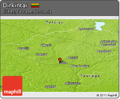 Physical Panoramic Map of Dirkintai