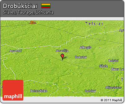 Physical Panoramic Map of Drobūkščiai