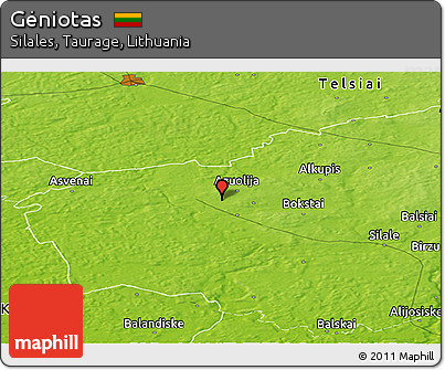 Physical Panoramic Map of Gėniotas