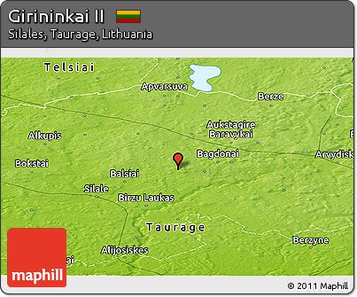 Physical Panoramic Map of Girininkai II