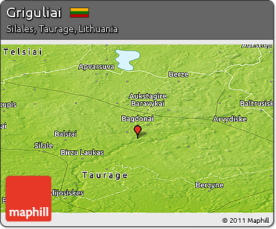 Physical Panoramic Map of Griguliai