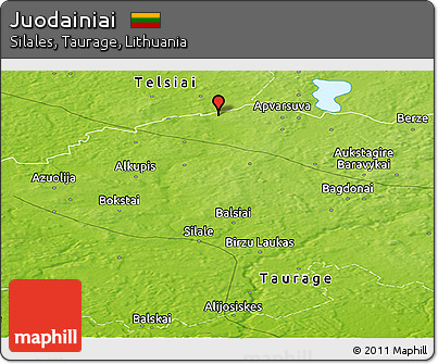 Physical Panoramic Map of Juodainiai
