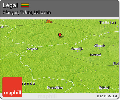 Physical Panoramic Map of Lėgai