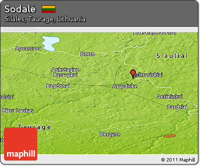 Physical Panoramic Map of Sodalė