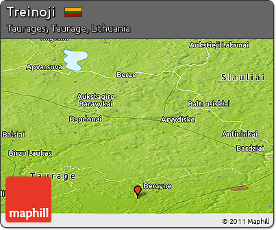 Physical Panoramic Map of Treinoji