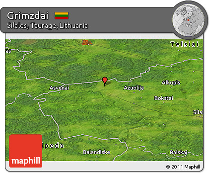 Satellite Panoramic Map of Grimzdai