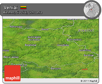Satellite Panoramic Map of Veniai