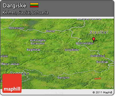 Satellite Panoramic Map of Dargiškė