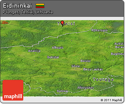 Satellite Panoramic Map of Eidininkai