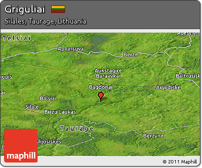 Satellite Panoramic Map of Griguliai
