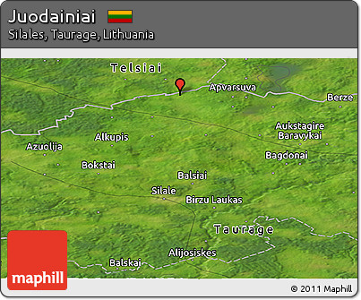 Satellite Panoramic Map of Juodainiai