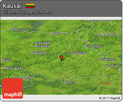Satellite Panoramic Map of Kaušai