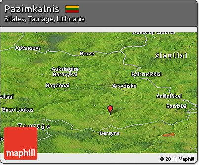 Satellite Panoramic Map of Pazimkalnis