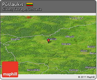 Satellite Panoramic Map of Pūslaukis
