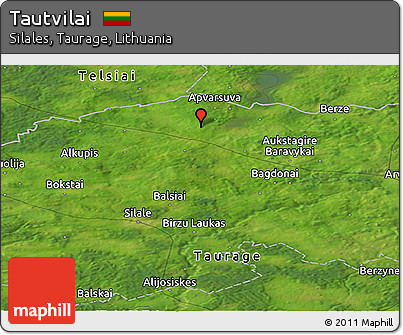 Satellite Panoramic Map of Tautvilai
