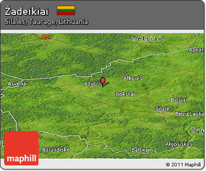 Satellite Panoramic Map of Žadeikiai