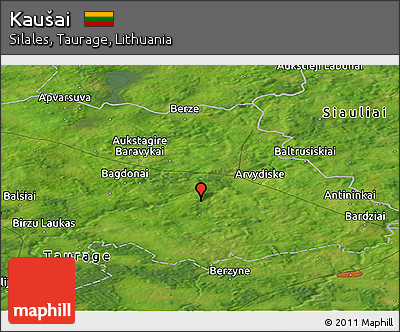 Satellite Panoramic Map of Kaušai