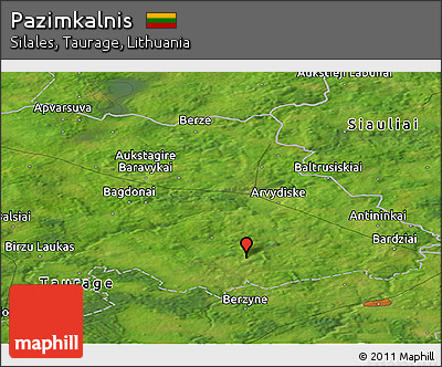 Satellite Panoramic Map of Pazimkalnis