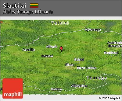 Satellite Panoramic Map of Siautilai
