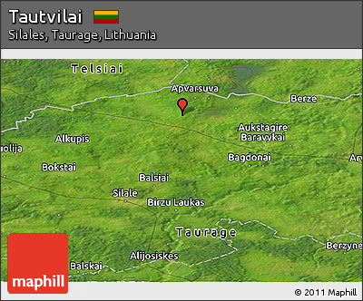 Satellite Panoramic Map of Tautvilai