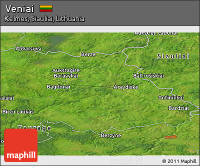 Satellite Panoramic Map of Veniai