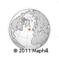 Outline Map of the Area around 55° 34' 4" N, 22° 1' 29" W, rectangular outline