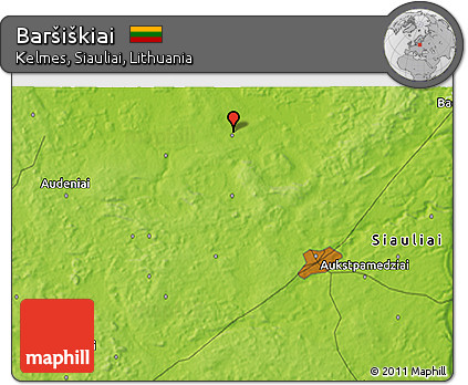 Physical 3D Map of Baršiškiai