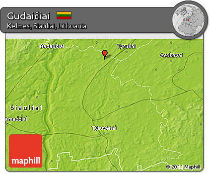 Physical 3D Map of Gudaičiai