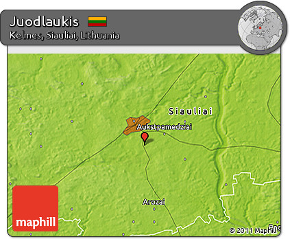Physical 3D Map of Juodlaukis