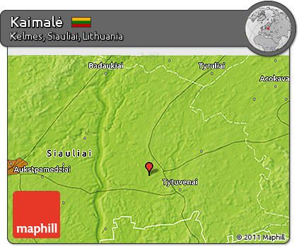 Physical 3D Map of Kaimalė