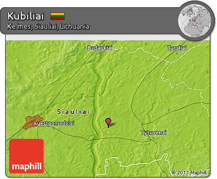 Physical 3D Map of Kubiliai