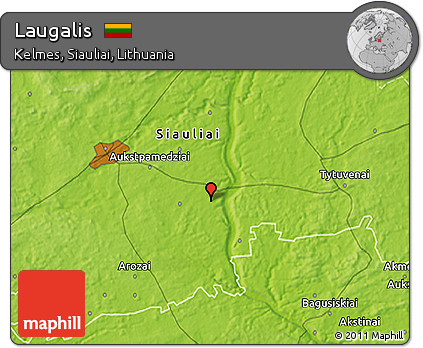 Physical 3D Map of Laugalis