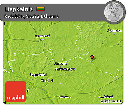Physical 3D Map of Liepkalnis
