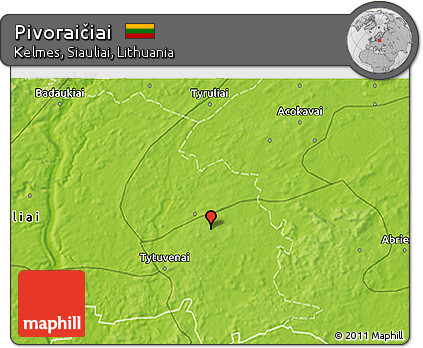 Physical 3D Map of Pivoraičiai