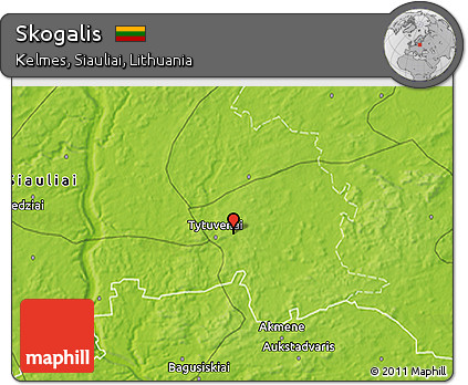 Physical 3D Map of Skogalis