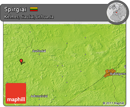 Physical 3D Map of Spirgiai