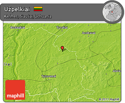 Physical 3D Map of Užpelkiai