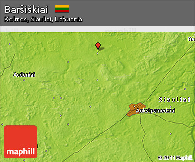 Physical 3D Map of Baršiškiai