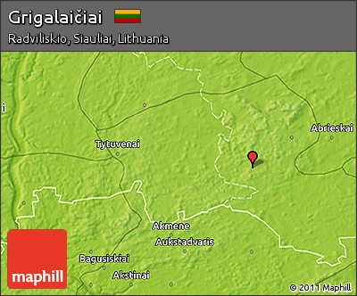 Physical 3D Map of Grigalaičiai