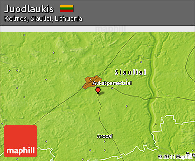 Physical 3D Map of Juodlaukis