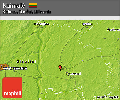 Physical 3D Map of Kaimalė